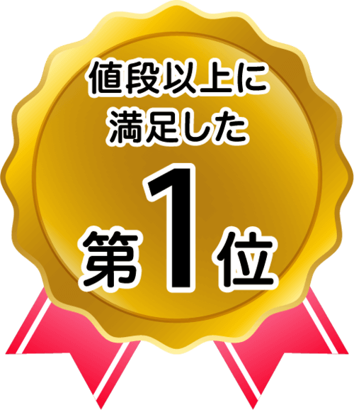 値段以上に満足した第1位